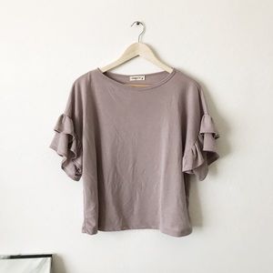 Ruffle sleeve top